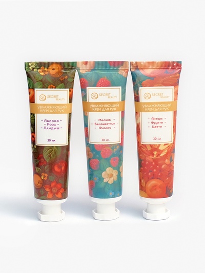 Крем для рук «Цветочные эмоции», набор 3 шт