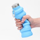 Бутылка для воды складная, 500 мл, 7 х 21 см, силиконовая - фото 4368064