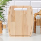 Доска разделочная деревянная с желобом 30х25х0,8 см береза 9437312