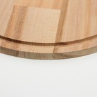 Доска разделочная деревянная с желобом "Круг" 20х20х0,8 см береза - Фото 3