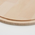 Доска разделочная деревянная с желобом "Круг" 24х24х0,8 см береза - фото 4625619