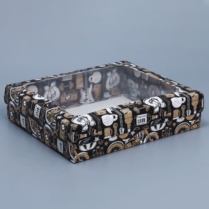 Коробка подарочная, упаковка, «Мужской» , 23.5 х 20.5 х 5.5 см - фото 1906146785