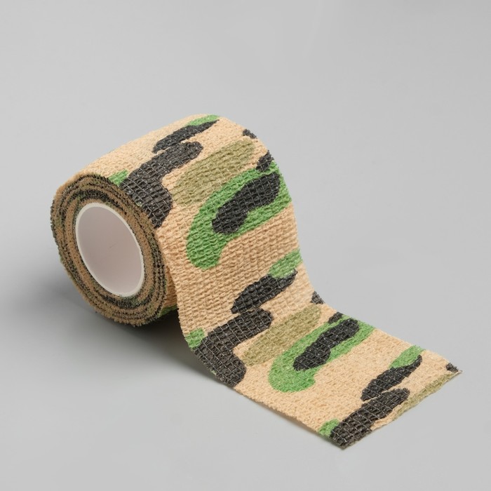 Камуфляжная лента для оружия и снаряжения, 4.5 м × 5 см, светлая - Фото 1