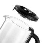 Чайник КТ-6156, электрический, стекло, 1.5 л, 2200 Вт, чёрный - фото 51337698