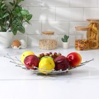 Фруктовница Доляна, 34×34×8 см, цвет хром 9437945