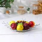 Фруктовница Доляна, 34×34×8 см, цвет хром 9437945