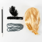 Карнавальный набор «Вечеринка Гэтсби. Блондинка», парик, повязка, бусы - Фото 2