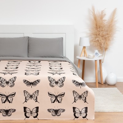 Покрывало 2-спальное «Этель» Butterfly dance, 180×215 см, 100% хлопок