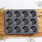 Форма для выпечки Доляна «Неженка», 35×26,5×2,5 см, 12 ячеек, антипригарное покрытие - фото 24360793