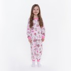 Пижама для девочки, цвет розовый/зайки, рост 104 см - фото 10150602