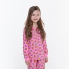 Пижама для девочки, цвет розовый/цветные сердца, рост 92 см - Фото 7