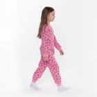 Пижама для девочки, цвет розовый/цветные сердца, рост 92 см - Фото 9