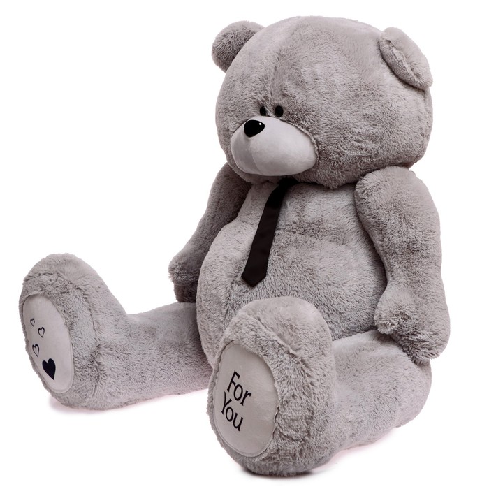 Мягкая игрушка «Мишка Дедди», цвет серый, 190 см - фото 1926569160