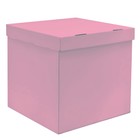 Коробка 60х60х60 см, розовая, с крышкой, 1шт. - Фото 3
