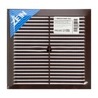 Решетка вентиляционная ZEIN Люкс Л194КР, 194 х 194 мм, с сеткой, неразъемная, коричневая - фото 8904513