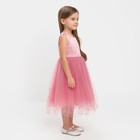 Платье детское с бусинками KAFTAN р. 30 (98-104 см), розовый - Фото 2