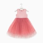 Платье детское с бусинками KAFTAN р. 30 (98-104 см), розовый - Фото 3