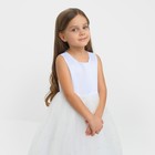 Платье детское с бусинками KAFTAN р. 30 (98-104 см), белый - Фото 3