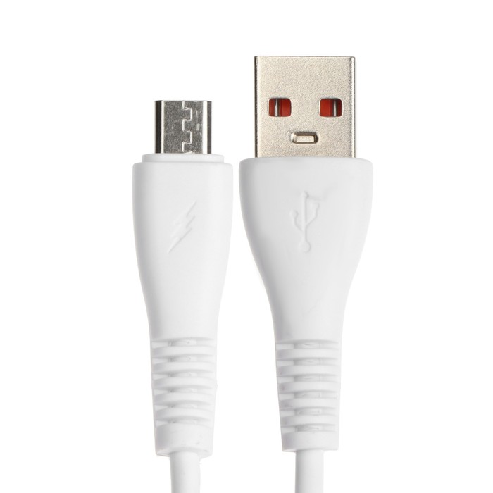 Кабель ONE DEPOT S01V, microUSB - USB, 2.4 А, 1 метр, белый - фото 51519466