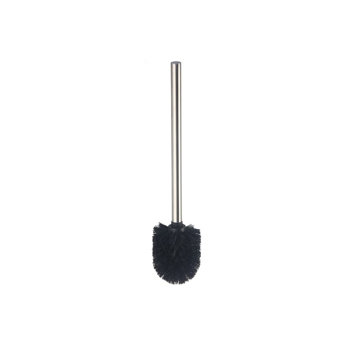 Щётка-ёршик для унитаза NERO, серебристая ручка, чёрная - Фото 1