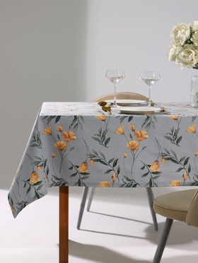 Скатерть Этель Yellow poppies 149×220 см, 100% хлопок, репс 210 г/м²