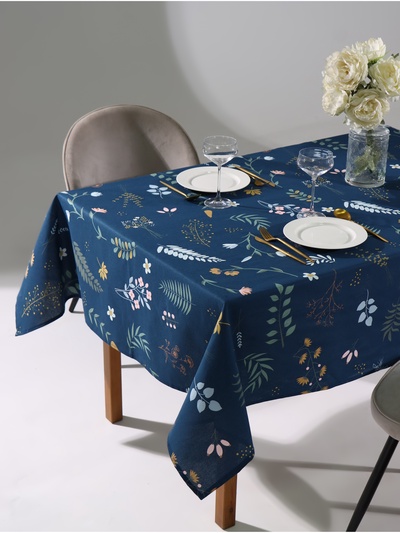 Скатерть Доляна Twilight forest 146×250 см, 100% хлопок, рогожка 164 г/м²