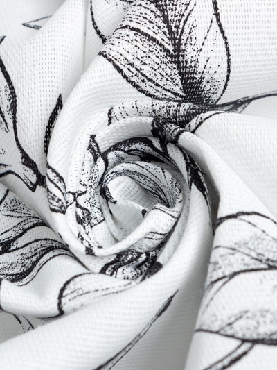 Шторы для кухни Доляна Plant leaves 146х180 см - 2 шт, подхваты - 2 шт, 100% хлопок, 164 г/м2