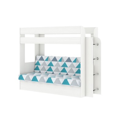 Кровать двухъярусная «Карамель 75», с диваном, 2126×834×1674 мм, цвет nils mint