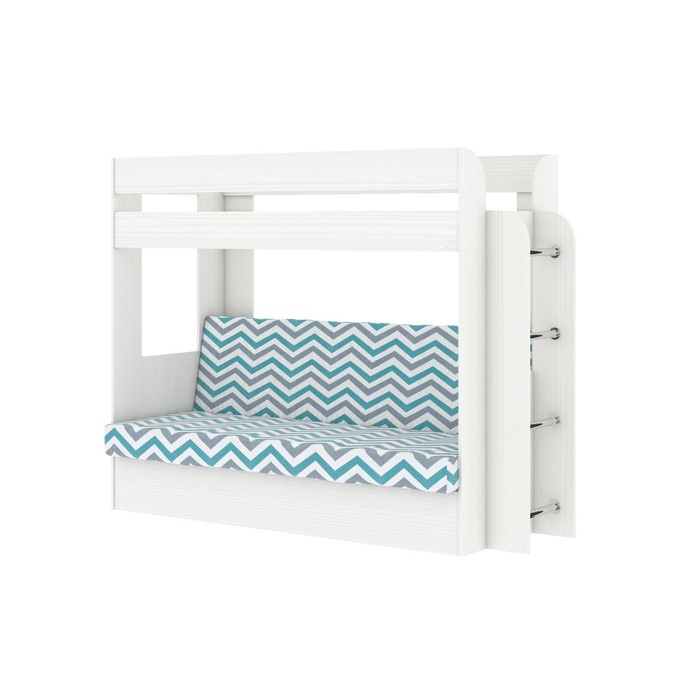 Кровать двухъярусная «Карамель 75», с диваном, 2126×834×1674 vv, wdtn willy mint - Фото 1