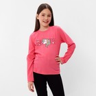 Джемпер для девочки, цвет ярко-розовый, рост 122 см - фото 10151931