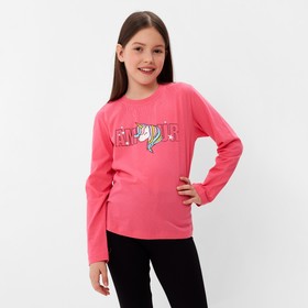 Джемпер для девочки, цвет ярко-розовый, рост 122 см