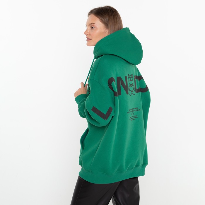Толстовка женская НАЧЁС, цвет тёмно-зелёный, размер ONE SIZE (42-46) 59102
