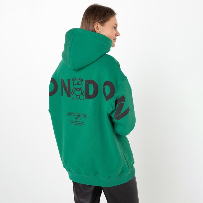 Толстовка женская НАЧЁС, цвет тёмно-зелёный, размер ONE SIZE (42-46) 59102