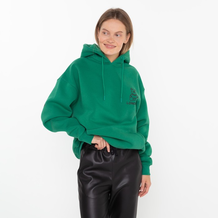 Толстовка женская НАЧЁС, цвет тёмно-зелёный, размер ONE SIZE (42-46) 59102