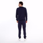 Костюм мужской (свитшот, брюки), цвет тёмно-синий, размер 46 (М) - Фото 3