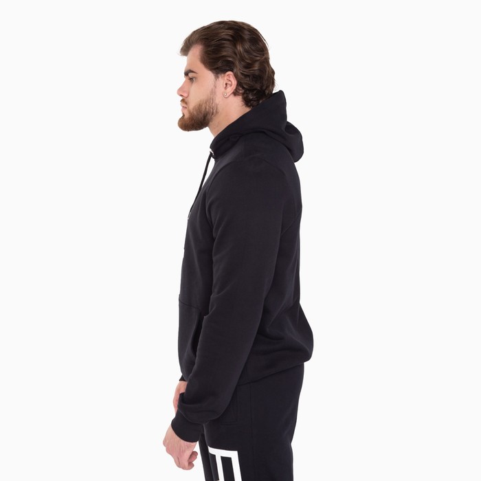 Костюм мужской (толстовка, брюки), цвет чёрный, размер 46 (М) 59116