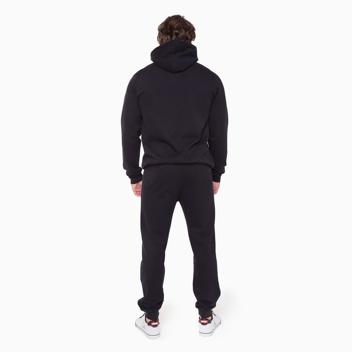 Костюм мужской (толстовка, брюки), цвет чёрный, размер 46 (М) 59116