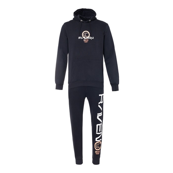 Костюм мужской (толстовка, брюки), цвет чёрный, размер 46 (М) 59116