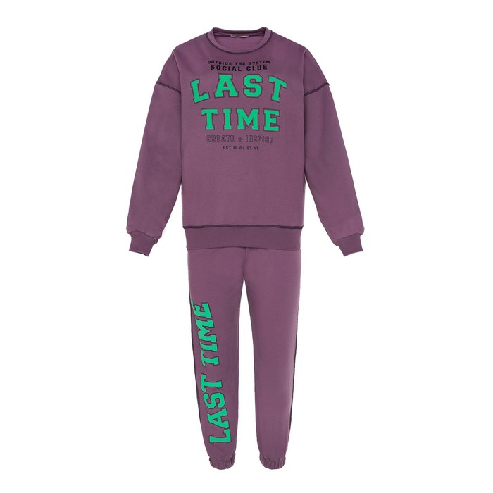 Костюм женский (свитшот/брюки), цвет тёмно-бордовый, размер 44-46 (M) 59118