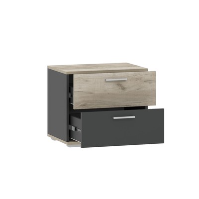 Тумба для обуви «Санти», 550×400×476 мм, цвет антрацит/дуб крафт серый