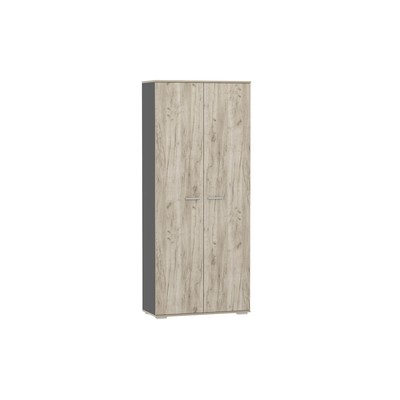 Шкаф для одежды «Санти», 900×400×2104 мм, цвет антрацит/дуб крафт серый