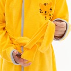 Халат жёлтый/тигр, рост 110, махра, 100% хлопок 9415769