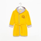 Халат жёлтый/тигр, рост 110, махра, 100% хлопок 9415769