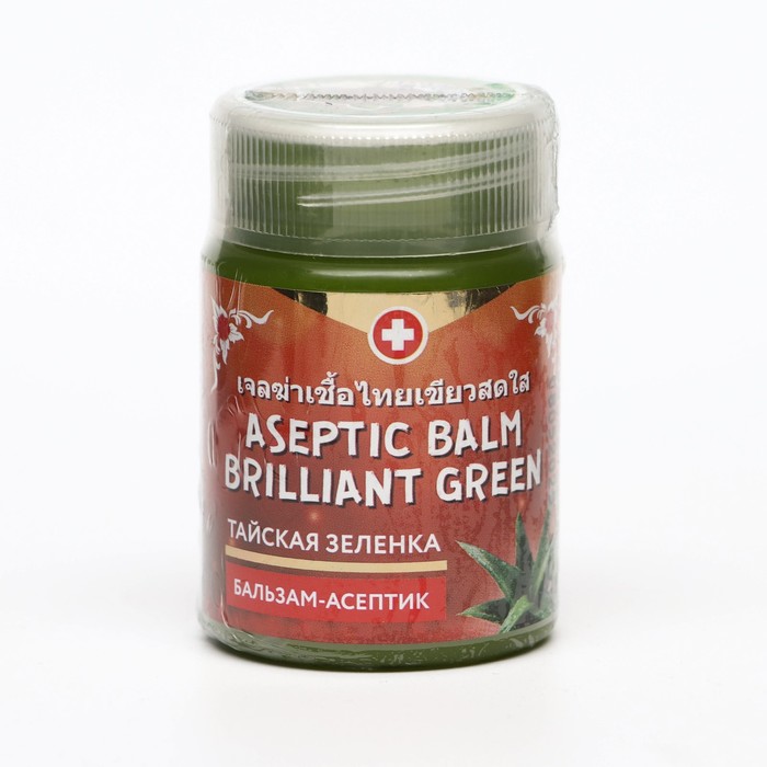 Зеленка тайская Binturong Aseptic Balm Brilliant Green с экстрактом алоэ вера, 50 г - Фото 1