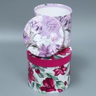 Набор шляпных коробок 5 в 1, упаковка подарочная, «Цветочный сад», 13 х 14 ‒ 19.5 х 22 см - Фото 4