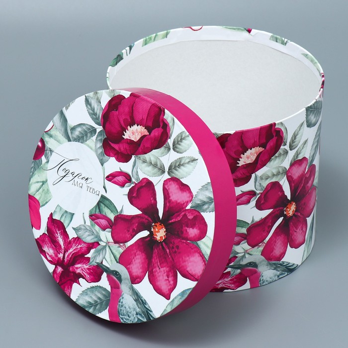 Набор шляпных коробок 5 в 1, упаковка подарочная, «Цветочный сад», 13 х 14 ‒ 19.5 х 22 см - фото 1907594966