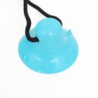Игрушка для собак "Эллипсоид для лакомств на присоске", 40 х 9 см, голубая - фото 9026203