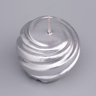 Свеча фигурная "Шар спиральный", 5,5х5,5 см, серебро - Фото 3