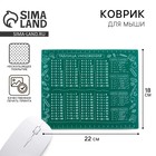 Коврик для мыши «Таблица умножения», 22×18 см - Фото 1