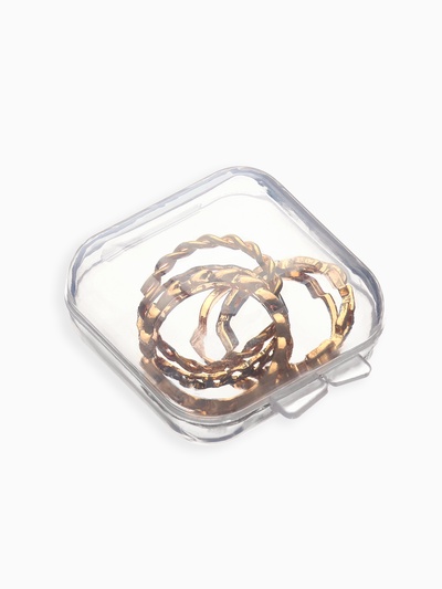 Подставки для украшений с крышкой «QF. Футляр», 3.5×3.5×2 см, прозрачная